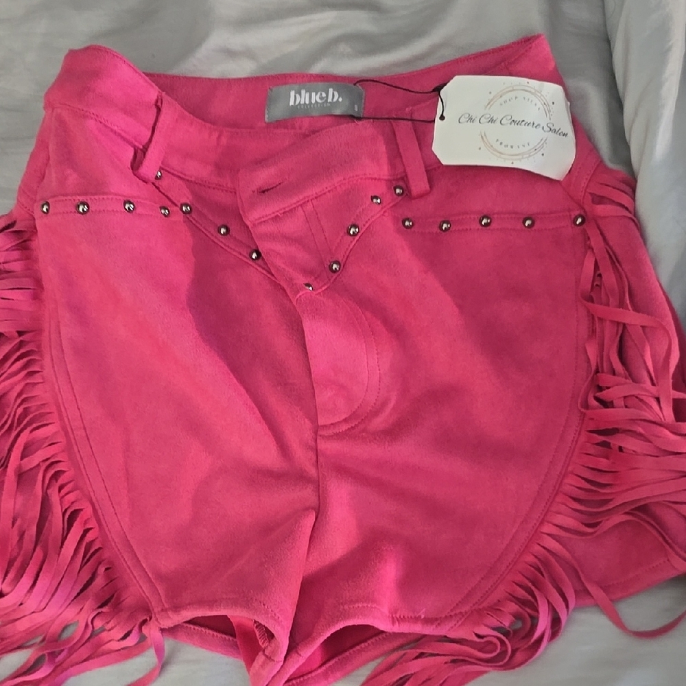 Pink Fringe Women's Shorts